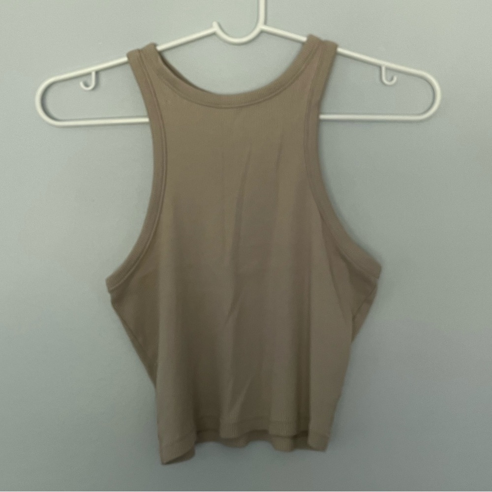 Tan Basic Crop Top